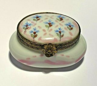 Limoges Vintage Hand Painted Box W/ Floral Design