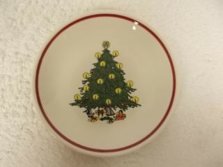 Vintage Homer Laughlin Best China Holiday Christmas Tree Dessert Bread Plate