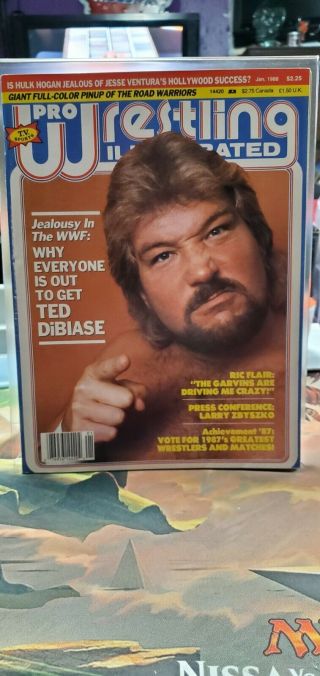 Pro Wrestling Illustrated Jan 1988 Ted Dibiase Cover Chris Adams Fan Club On.