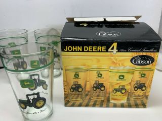 Vintage John Deere Glasses Tumblers,  Set Of 3,  Nothing Runs Like A Deer