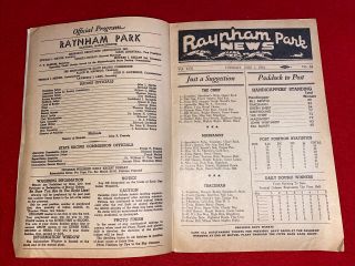 1954 Raynham Park Greyhound Dog Racing Program Saturday June 1 Massachusetts 3