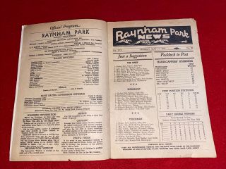 1954 Raynham Park Greyhound Dog Racing Program Saturday May 17 Massachusetts 3
