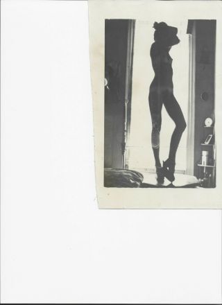 5x7 Vintage Pinup Photograph Nude Woman In High Heels Erotica Risque 1960 