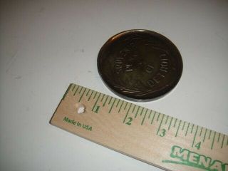 VINTAGE 1917 Large Lucky Penny Souvenir of Detroit Indian Head Medal Exonumia 3