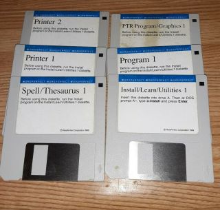 Vintage Wordperfect For Windows Floppy 3.  5” Disks
