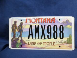 Land And People Prickly Pear Land Trust Montana License Plate