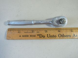 Snap - On Tools Vintage Usa Midget Ratchet 1/4 " Drive Length 4 - 3/8 " M - 70 - N