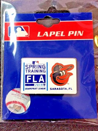 2019 Baltimore Orioles Grapefruit League Spring Training Logo Lapel Pin