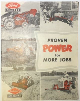 Vintage 1951 Ford Tractor Dearborn Farm Equipment Brochure