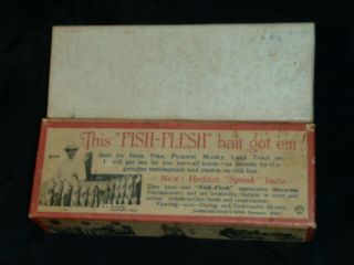 Empty Vintage Heddon Fishing Lure Box Fish Flesh 9759 D Vamp Spook