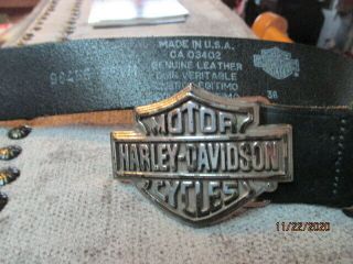 Harley Davidson Motor Cycles Bar & Shield Belt Buckle