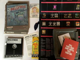 Ballyhoo Infocom Vintage Video Game Apple Ii Series