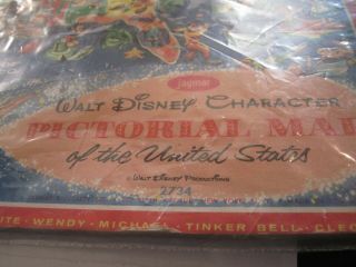 vintage Disney Mickey Mouse Club USA Character Map 2734 2