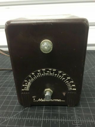 Vintage 1950’s Crystalab Metronoma Mp - 100 - Pa Bakelite Tube Metronome