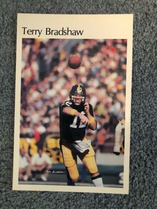 1980 Nfl Football Pittsburgh Steelers Terry Bradshaw Mini Poster
