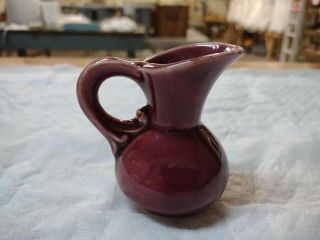 Vintage Burgundy Red Shawnee Pottery Miniature Pitcher No Damage