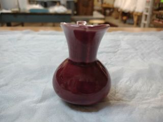 Vintage Burgundy Red Shawnee Pottery Miniature Pitcher No Damage 2