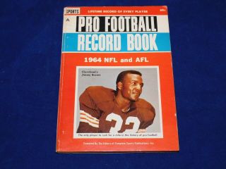 1964 Pro Football Record Book - Nfl/afl - Jim Brown Cleveland Browns Cover