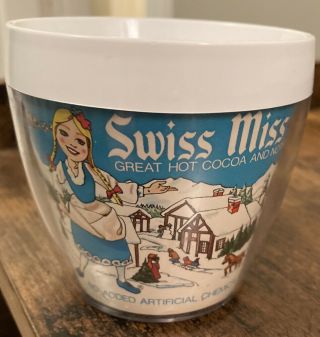 3 Vintage 70’s Swiss Miss Advertising Retro Insulated Cup Mug Kitchen Dining 2