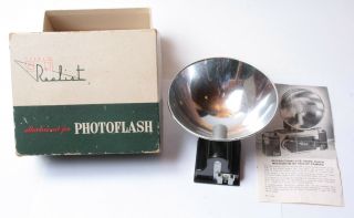 Stereo Realist St52 Photoflash - D.  White 5 " Reflector W/box Vintage S7