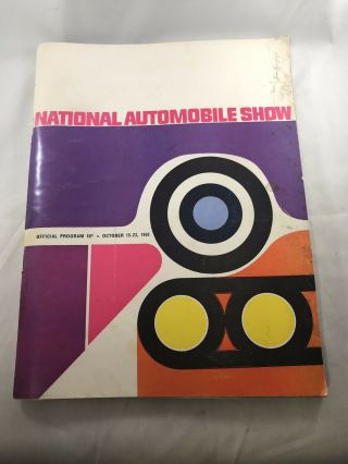 National Automobile Show 1960 Detroit Auto Program Vintage Chevy Ford Dodge