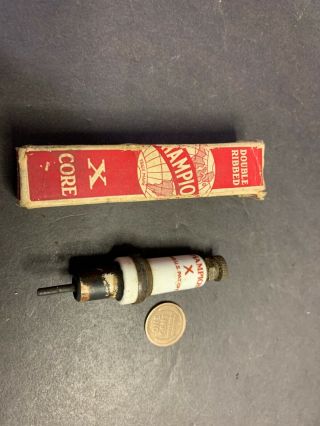 Vintag Ford Champion X Core Spark Plug With Box,  A - 205