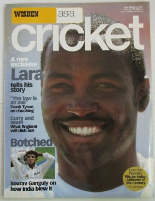 Wisden Asia Cricket June 2002 Issue Brian Lara Cover