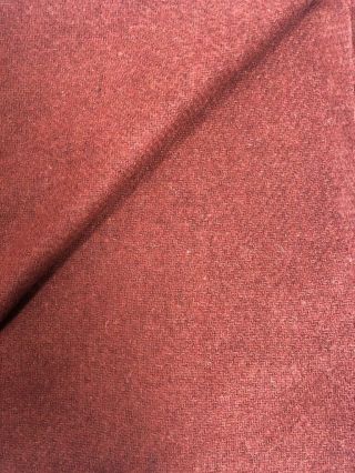 Vintage Wool Twill Weave Fabric Yardage,  Deep Russet/rust Color,  60 " W X 57 " L