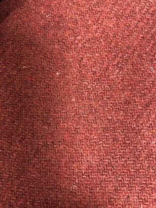 Vintage Wool Twill Weave Fabric Yardage,  Deep Russet/Rust Color,  60 