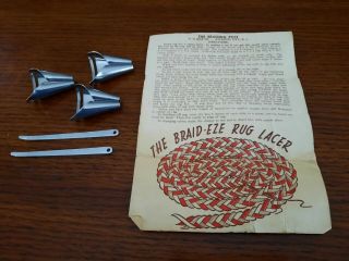 Vintage The Braiding Post 1948 Braid Eze Rug Lacer With Instructions Rug Making