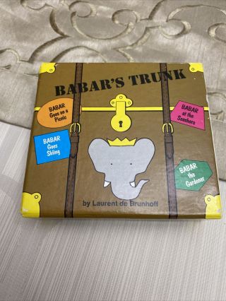 Babar’s Trunk Vintage Set Of 4 Mini Books By Laurent De Brunhoff A3