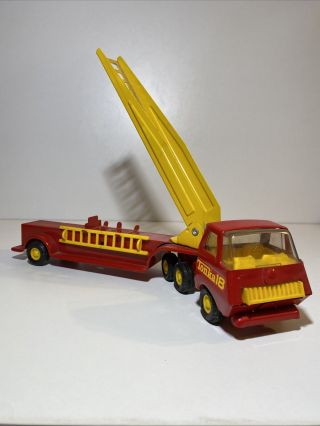 Vintage Tonka 18 55170 Yellow Ladder Fire Truck & Trailer