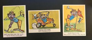 Vintage " (3) Weird - Ohs/fleer " Golf Cards