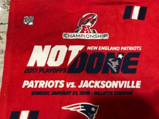 Nfl - Afc Championship - N.  E.  Patriots - Towel - - ::not Done - 1/21/2018 - Vs.  Jaguars
