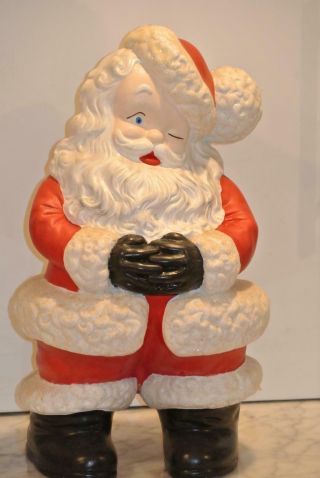 Vintage Atlantic Mold Ceramic Winking Santa Claus 70 