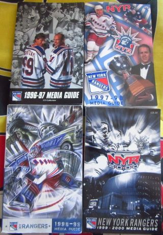 Ny York Rangers Media Guide 1996 - 97 1997 - 98 1998 - 99 1999 - 2000 Set Of 4