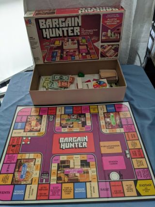 Vintage 1980s Retro 1981 Bargain Hunter Board Game Milton Bradley