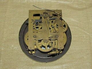 Antique German Junghans Wall Clock Movement With Dial