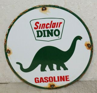 Sinclair Dino Oil Vintage Style Porcelain Signs Gas Pump Plate Man Cave Station