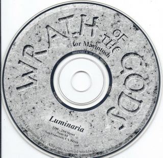 Wrath Of The Gods Pc Cd - Vintage 1994 Luminaria Mac Apple Macintosh Os Game