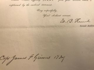 Antique 1861 - 2 CIVIL WAR Treasury Dept.  RECRUITER signed Adj Gen 17th Infantry 3