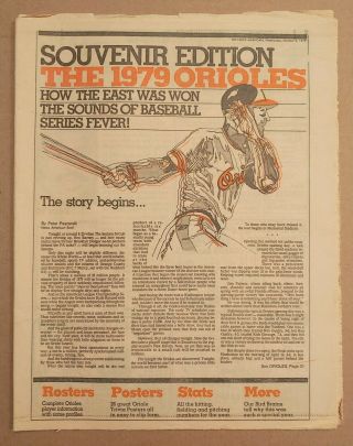 Baltimore Orioles 1979 World Series The News American Newspaper Souvenir Edition