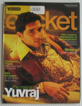 Wisden Asia Cricket September 2004 Issue Yuvraj Singh Cover