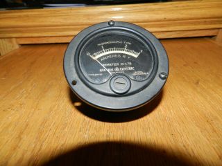 Vintage General Electric Thermocouple Type Ammeter Dw52