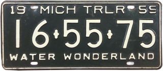 1955 Michigan Trailer License Plate (gibby Choice)