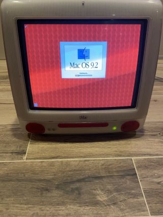 Vintage Apple Macintosh Imac G3 Ruby Red Model M5521 W/ Power Cord