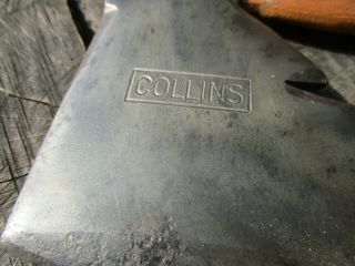 Vintage COLLINS Carpenter ' s Half Hatchet with Nail Puller Hammer Handle 2