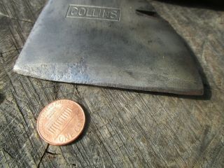 Vintage COLLINS Carpenter ' s Half Hatchet with Nail Puller Hammer Handle 3