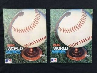1974 World Series Programs One Each - Team Specific Ads - Oakland A 