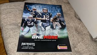 2017 England Patriots Vs.  Steelers Afc Championship Program Tom Brady
